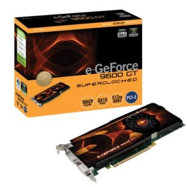 eVGA e-GeForce 9600 GT SUPERCLOCKED 512MB DDR3 PCI-E 2.0 Graphics Card