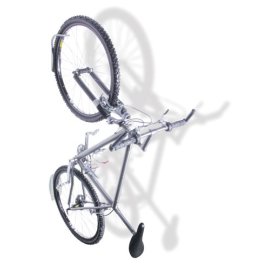 Delta Leonardo Single Bicycle Rack with Da Vinci Tire Tray - silver