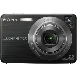Sony Cybershot DSCW120/B 7.2MP Digital Camera with 4x Optical Zoom with Super Steady Shot (Black)