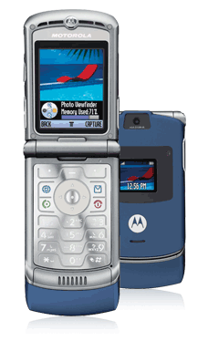 Motorola RAZR V3 - Blue - GoPhone (Pay As You Go)