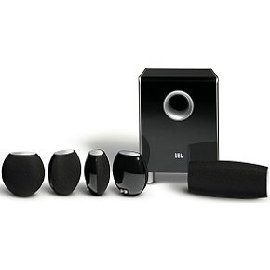 JBL CS480 Cinema Sound Complete 6-Piece Home Cinema Speaker System (Black Gloss)