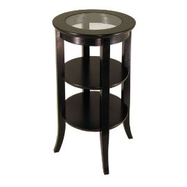 Winsome Wood Round Side Table, Espresso