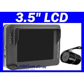 4UCAM 3.5" LCD Wireless Backup Camera System - Round Truck RV Rear view Camera   Color 3.5" LCD Monitor   Night Vision