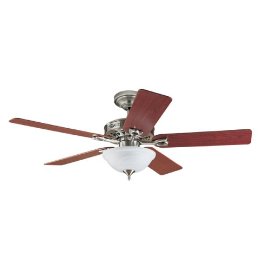 Hunter The Astoria Two-Light 52-Inch Five Blade Ceiling Fan, Brushed Nickel with Bowl #22460