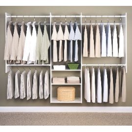 Easy Track 4-to-8-Foot Deluxe Tower Closet, White #RB1460