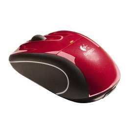 Logitech V320 Cordless Optical Mouse for Notebooks - Red
