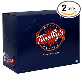 Timothy's World Coffee, Morning Blend, K-Cups for Keurig Brewers, 24-Count Boxes (Pack of 2)
