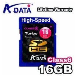 A-DATA 16GB Turbo 150X  SDHC Class 6 (Secure Digital High Capacity)