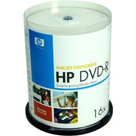 HP DVD-R 4.7GB 16x Inkjet-Printable 100 Spindle