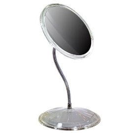 Gooseneck Vanity 7X Mirror with Clear Acrylic Frame