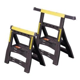 Stanley 60622 Folding Adjustable Sawhorse Twin Pack
