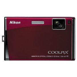 Nikon Coolpix S60 10MP Digital Camera with 5x Optical Vibration Reduction (VR) Zoom (Crimson Red)