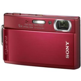 Sony Cybershot DSCT300/R 10.1MP Digital Camera with 5x Optical Zoom with Super Steady Shot (Red)