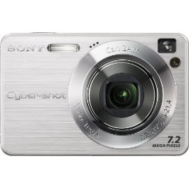 Sony Cybershot DSCW120 7.2MP Digital Camera with 4x Optical Zoom with Super Steady Shot (Silver)