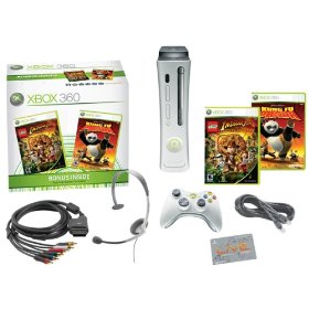 Xbox 360 Pro Bundle (includes 60GB Hard Drive, Kung-Fu Panda, LEGO Indiana Jones)