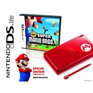 Nintendo DS Lite Mario Red DS Bundle with New Super Mario Bros. Bundle (Special Edition)