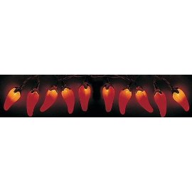Red Hot Chili Pepper String Lights - Set of 10