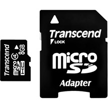 Transcend 8GB MicroSDHC Card Class 6 Memory Card