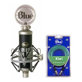 Blue Baby Bottle Condenser Microphone, Custom Shockmount, Pop Filter and Kiwi Cable Package