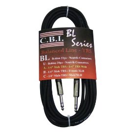 CBI BL2A 1/4 Inch TRS To 1/4 Inch TRS Balanced Cable - 6 Foot