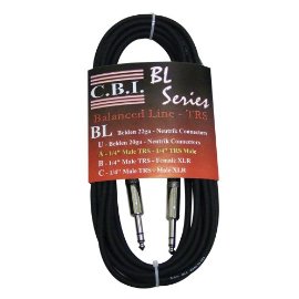 CBI BL2A 1/4 Inch TRS To 1/4 Inch TRS Balanced Cable - 10 Foot