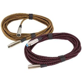 Musicians Gear Tweed Lo-Z Woven Mic Cable, Gold 20 Foot