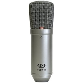MXL USB.006 Gold Diaphragm Capsule USB Condenser Microphone with Desktop Stand, USB Cable, and Carrying Case