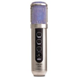 MXL USB.009 24-Bit Studio/Broadcast USB Condenser Microphone. Includes Desktop Stand, USB Cable, and Aluminum Flight Case.