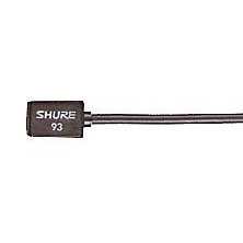 WL93T Subminiature Condenser Lavalier Microphone, Tan (black shown) for Shure Wireless