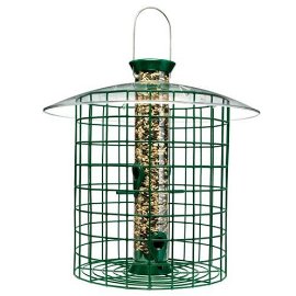 Droll Yankee SDC Green  Wild Bird Feeder with Domed Cage