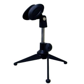 Hisonic Deluxe Tabletop Tripod Microphone Stand with Clip, E-1