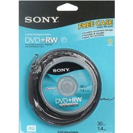 Sony 10DPW30RS2P 8cm DVD+RW 10-Pack Spindle