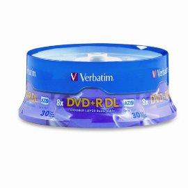 Verbatim DVD+R DL 8.5GB 8X 30 Disc Spindle
