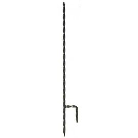 Achla Model BBS02 Black Wrought Iron Twisted Metal Stake For Bird Baths With Threaded Connectors