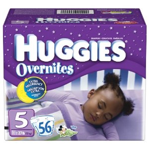 Huggies Overnites Diapers, Size 5, Big Pack, 56-Count Box