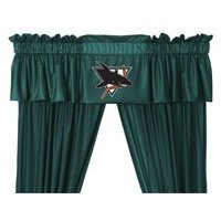 NHL San Jose Sharks - 5pc Jersey Drapes / Curtains and Valance Set