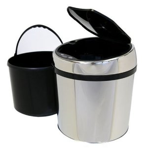 iTouchless TX Automatic Stainless Steel Touchless 1 Gallon (6 liter) Trashcan