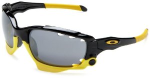 Oakley Jawbone LIVESTRONG Sunglasses #04-211 (Black, Iridium Yellow with Black and Yellow lenses)