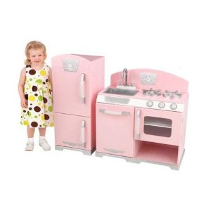 Kidkraft Retro Kitchen Set with Refrigerator (Pink)