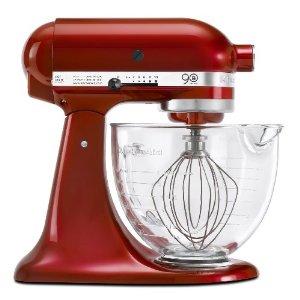 KitchenAid KSM158GBCA 90th Anniversary Limited-Edition 5-Quart Stand Mixer, Candy Apple Red