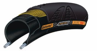 Continental GrandPrix 4000 Tire w/ Black Chili Compound (700x23, Black)