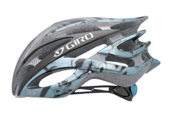 Giro Atmos Helmet (Dark Titanium/Ice Blue Flowers, Large)