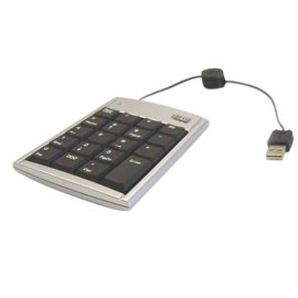 Adesso 19-Key Mobile USB Numeric Keypad with Retractable Cable  ( AKP-150 )