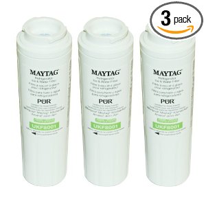 Maytag UKF8001T Puriclean II Replacement Refrigerator Water Filter, 3-Pack of UKF8001 Filters
