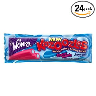 Wonka Kazoozles Chewy Candy, Cherry Punch, 1.8-Ounce Packages (Pack of 24)