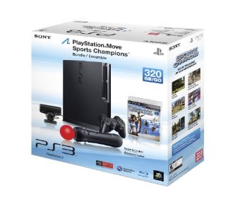 PlayStation 3 320GB System with PlayStation Move Sports Champions Bundle