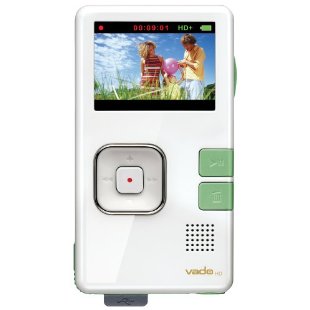 Creative Labs Vado HD 4GB Pocket Video Camcorder, 2nd Generation (White Gloss with Green Accents)
