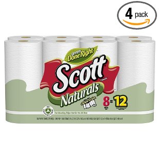 Scott Naturals Choose-A-Size Mega Roll, 8 102-Sheet Rolls (Pack of 4)