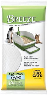 Tidy Cats Breeze Litter Pad Refill, 4-Count Cat Pads (Pack of 10, total of 40 Pads)