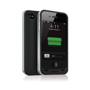 Mophie Juice Pack Air Case and Rechargable Battery for iPhone 4 (Black)